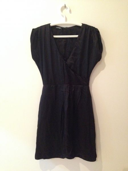 Vestido de Seda Preto - Tam 38