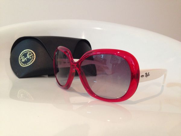 Ray Ban Jackie  Vermelho e Branco